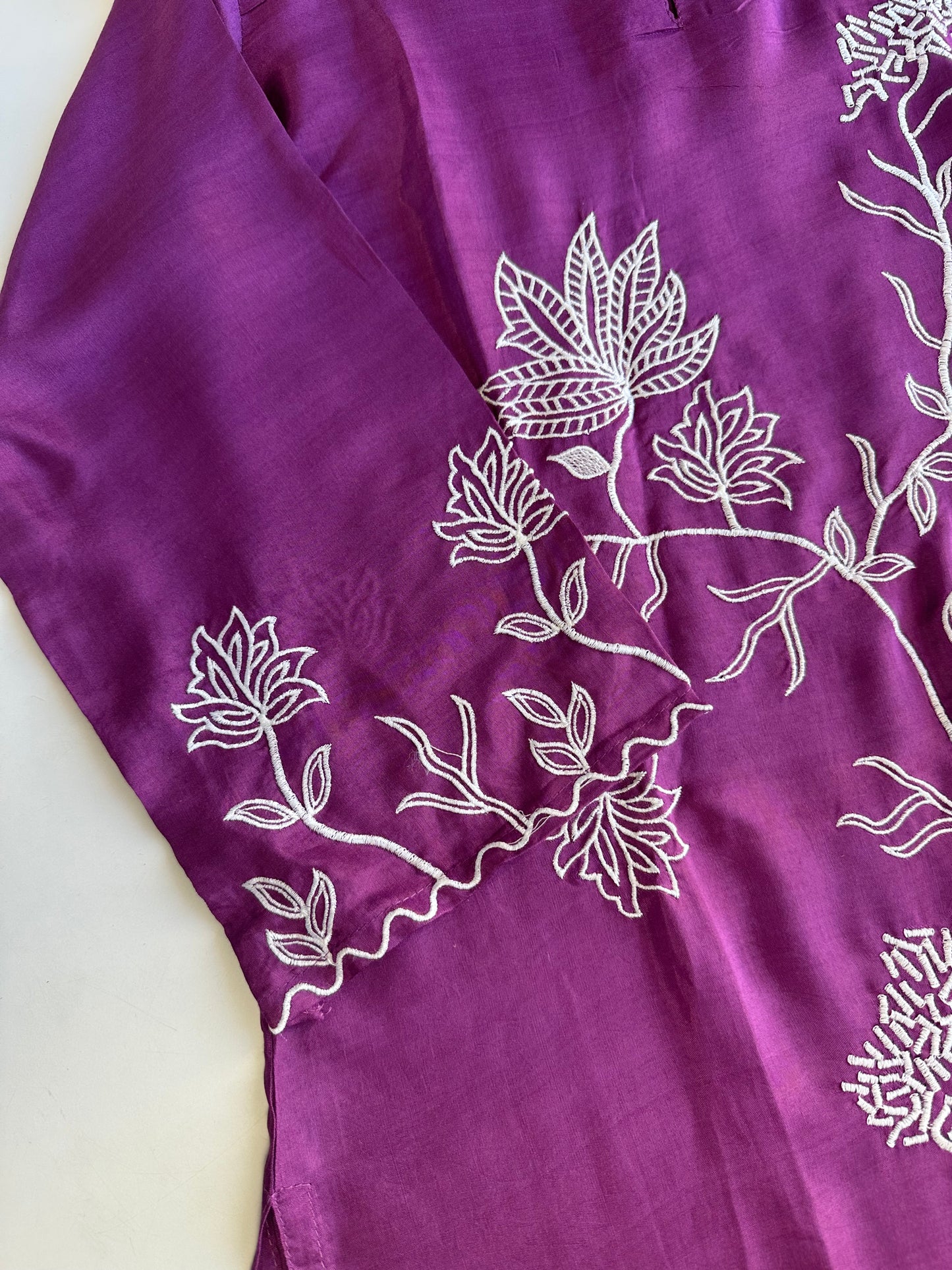 K497 - Muslin embroidered coord set