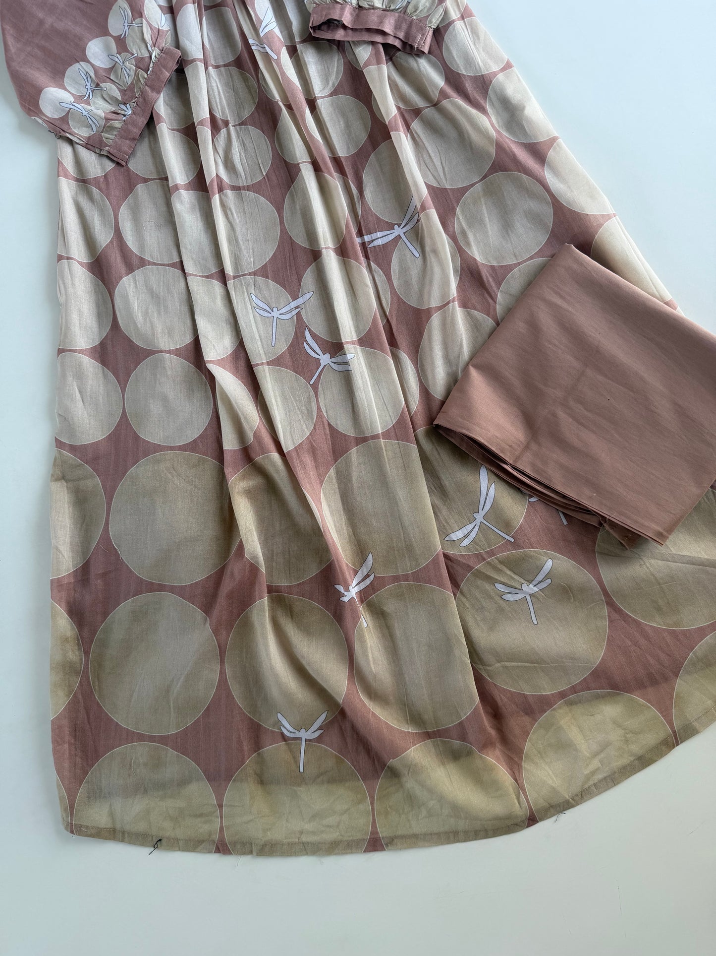 K255 - Mul cotton printed Aline Kurti with pants