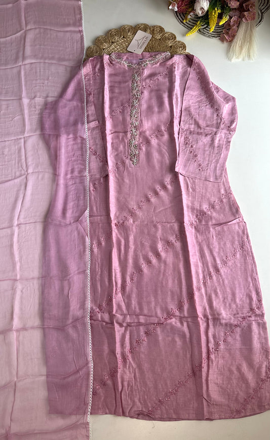 D439 - Dola silk straight kurti and dupatta