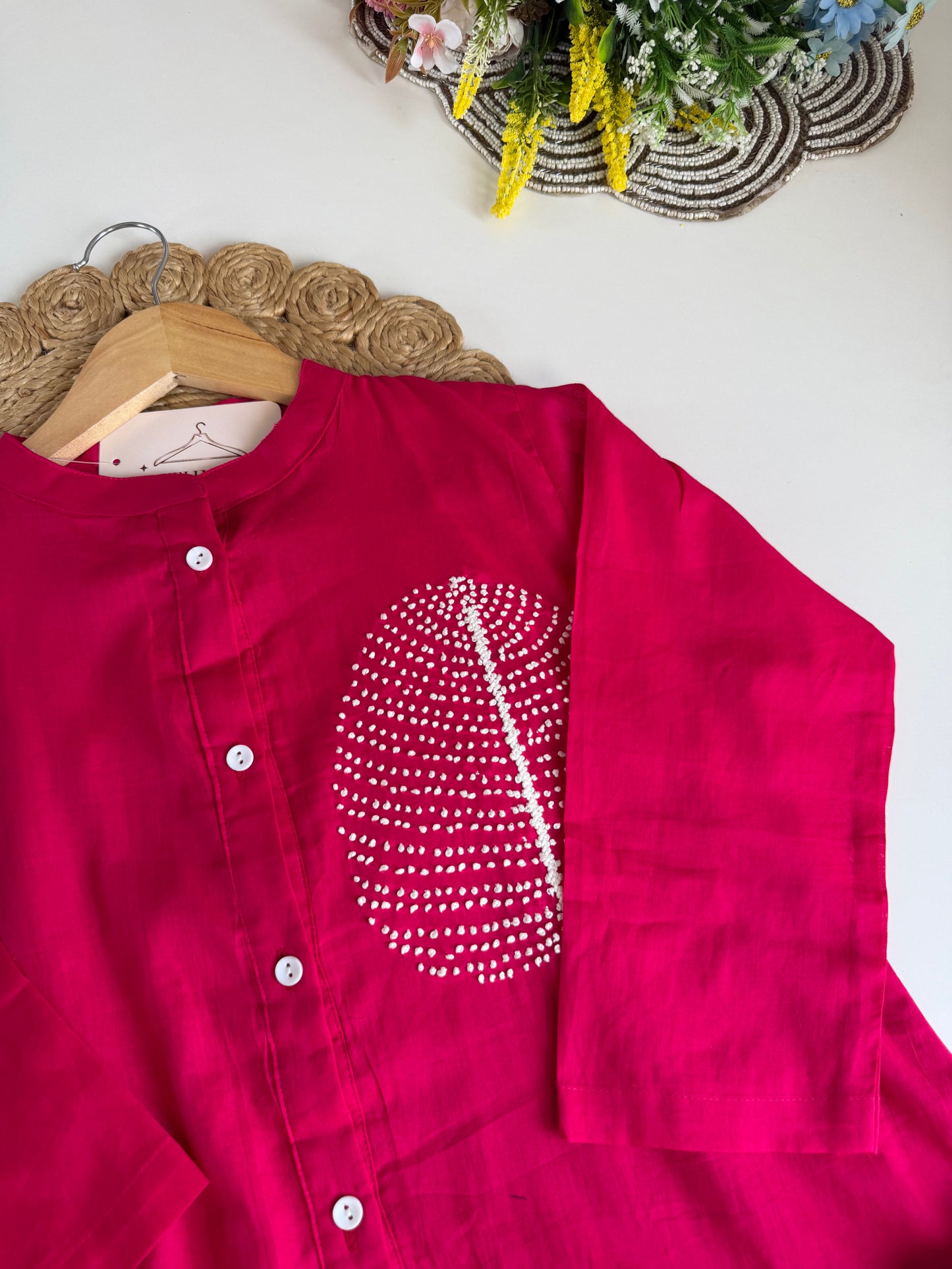 K674 - Mul cotton embroidered coord set