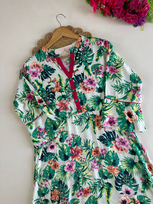 D644-Cotton Aline Kurti
