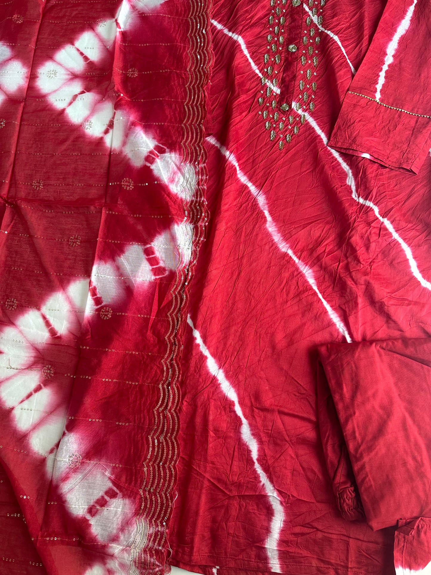 D434 - Roman silk straight kurti with pants and dupatta