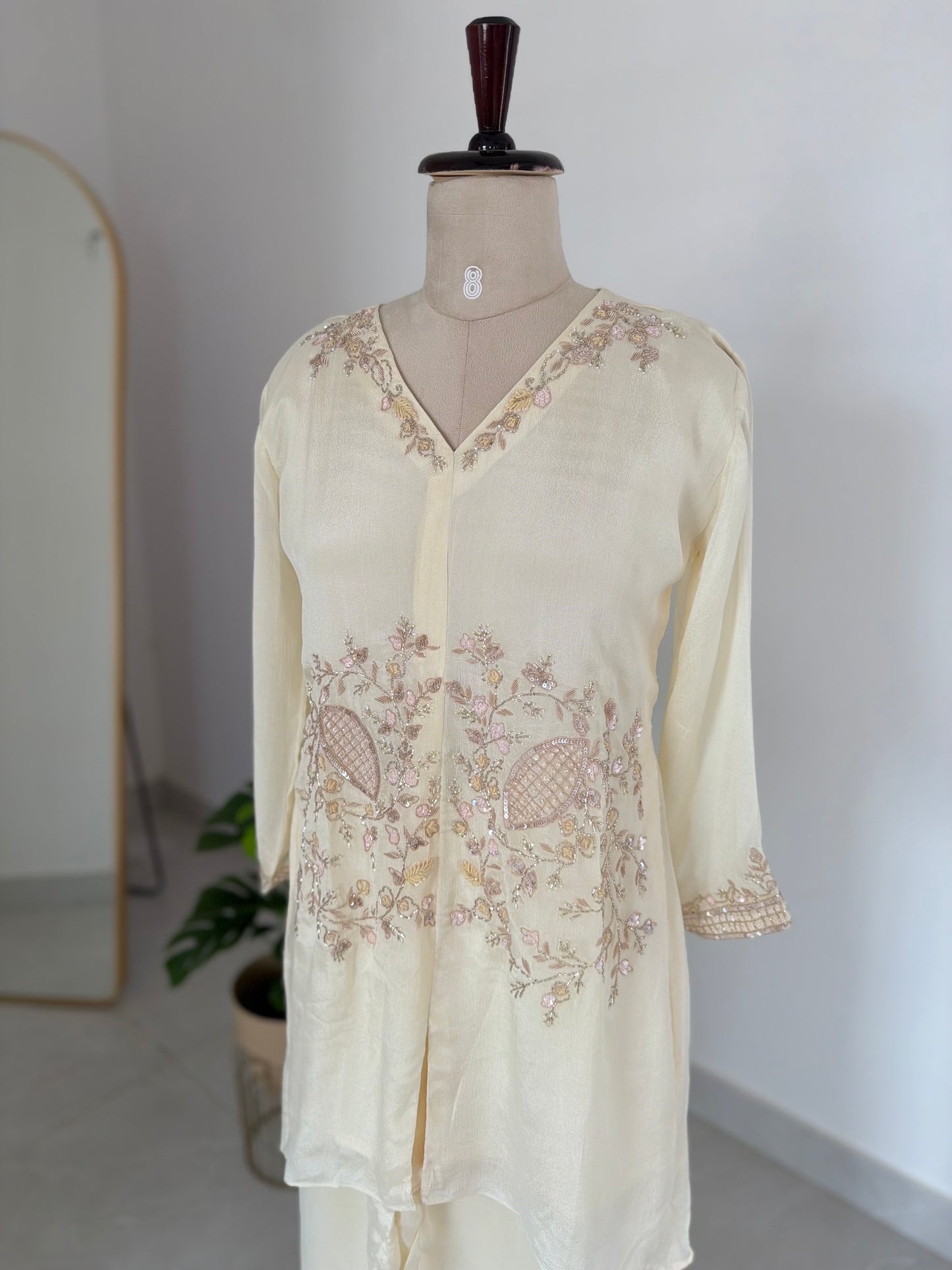 K359 - Pure Chinnon handwork coord set