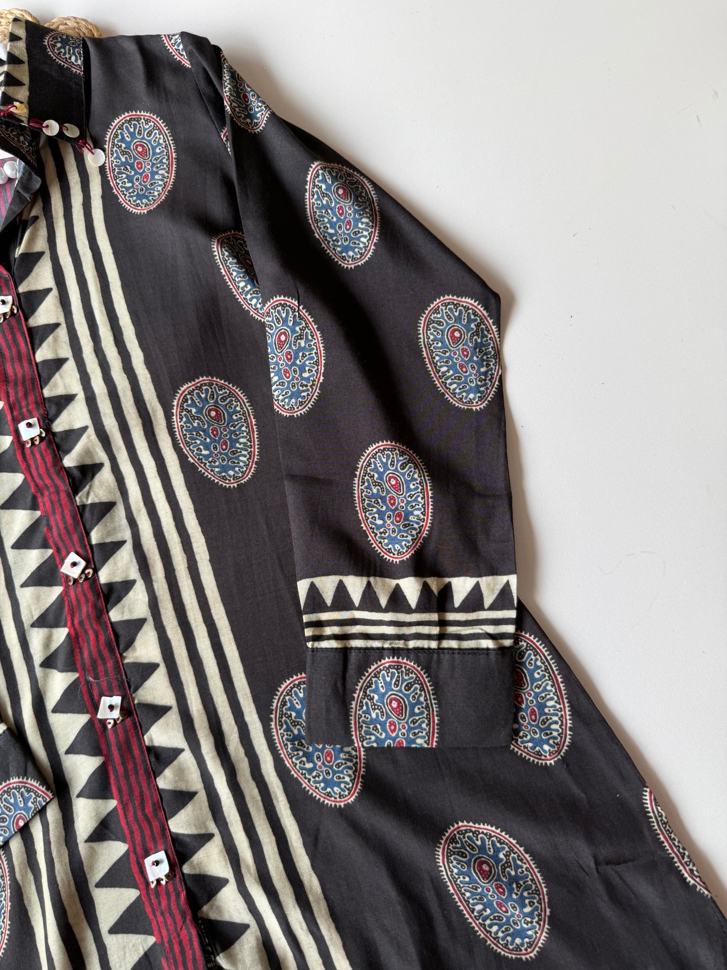 K488 - Pure Muslin ajrakh shirt