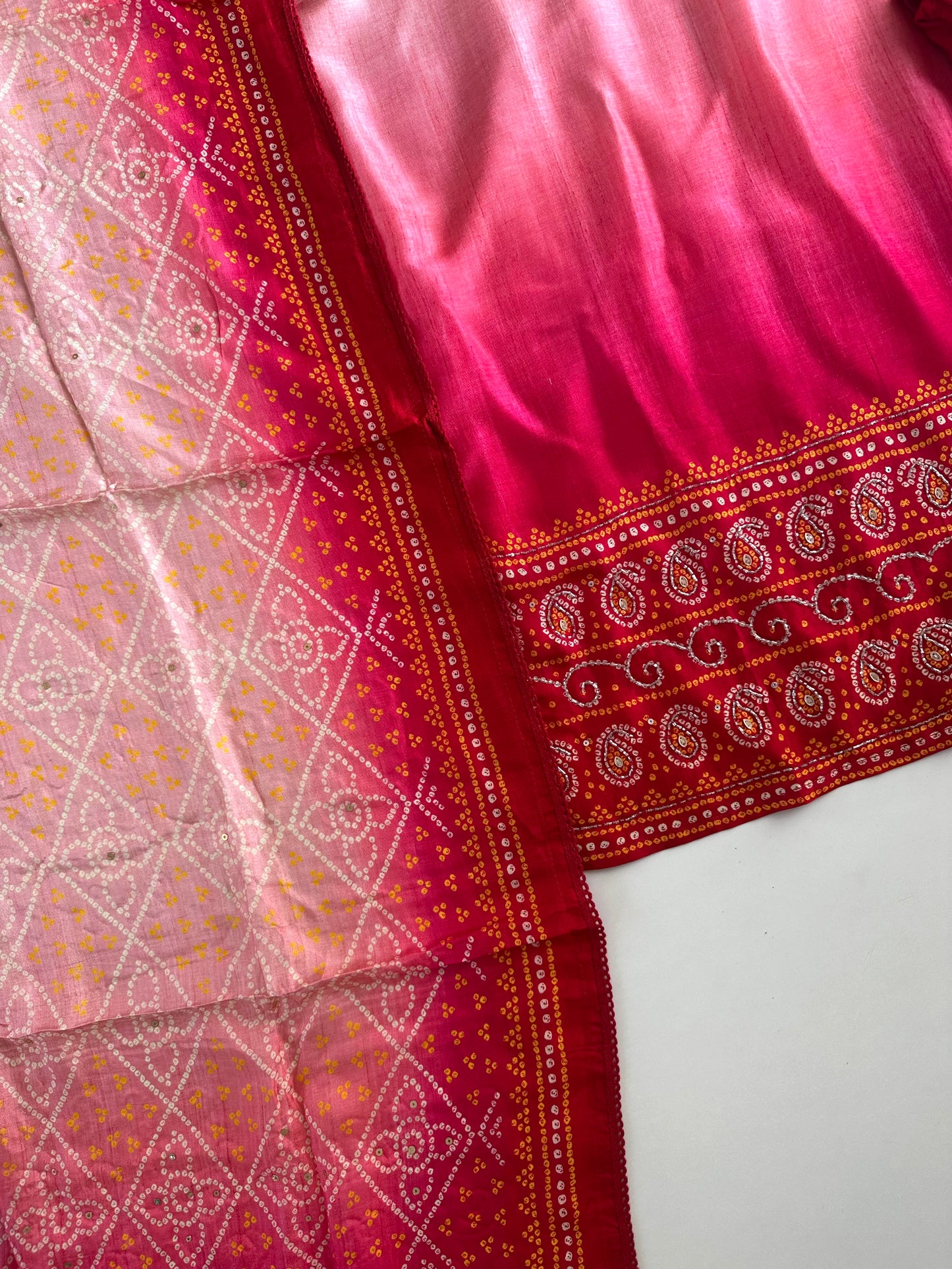 K305 - Russian silk handwork straight kurti with pants and dupatta