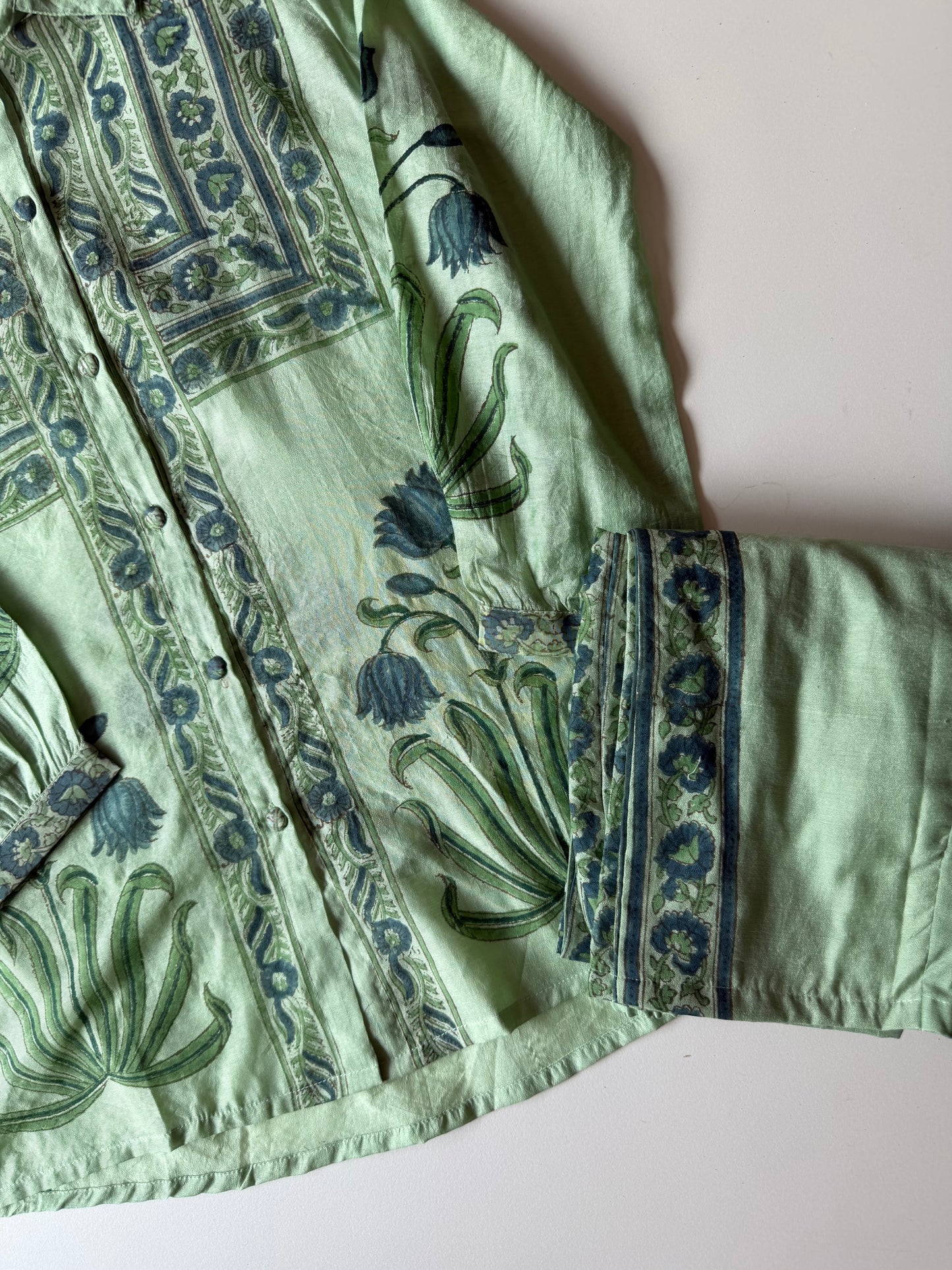 K404 - Mul chanderi printed coord set