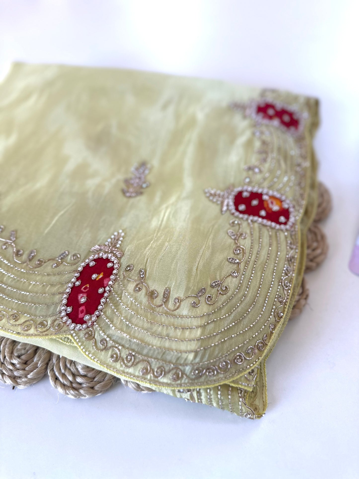 S011-Tissue silk Handwork saree