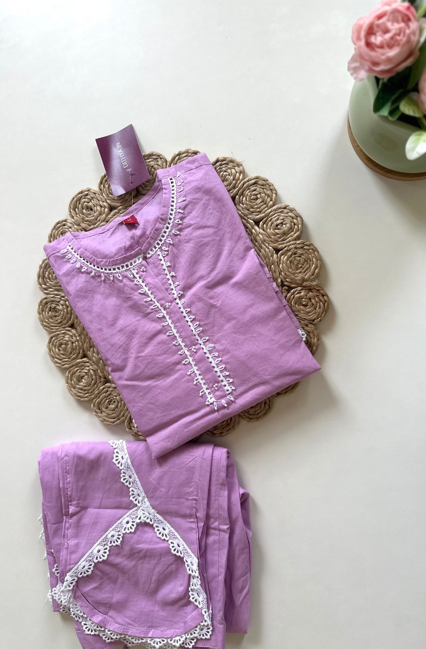 K123 - Cotton embroidered Coord set