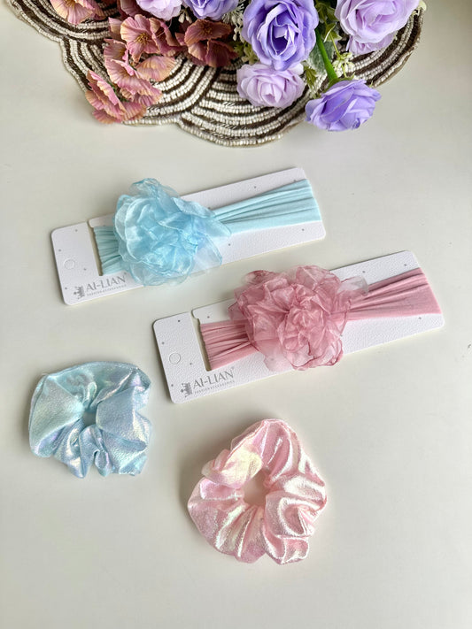 A032 - Combo - 2 Hairband & 2 Scrunchies