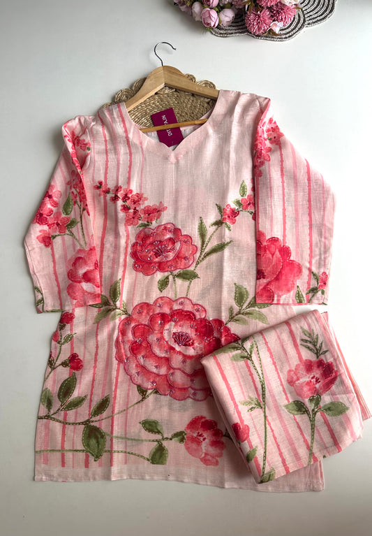 K002 - Russian silk floral coord set
