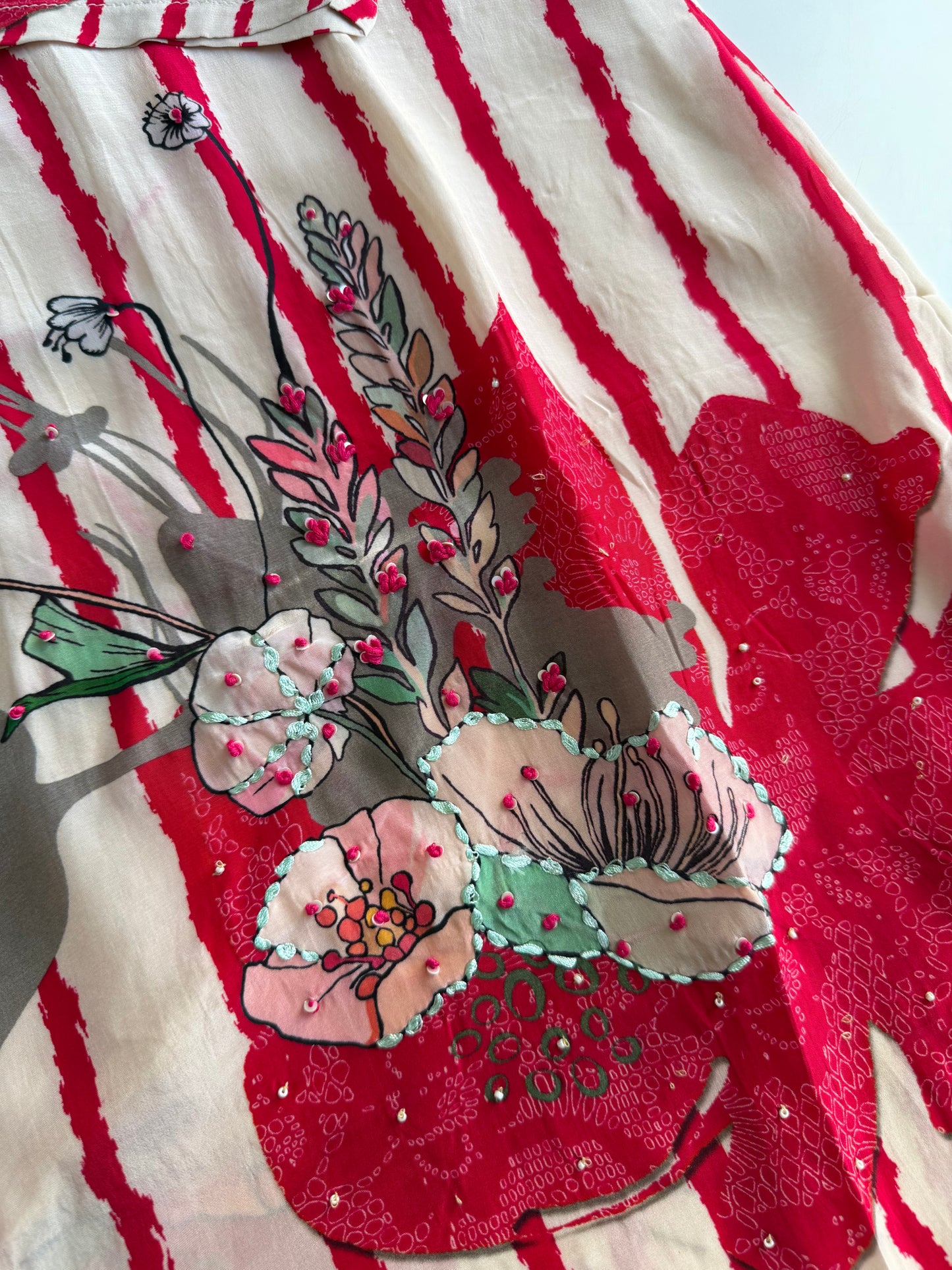 K579 - Pure crape floral coord set