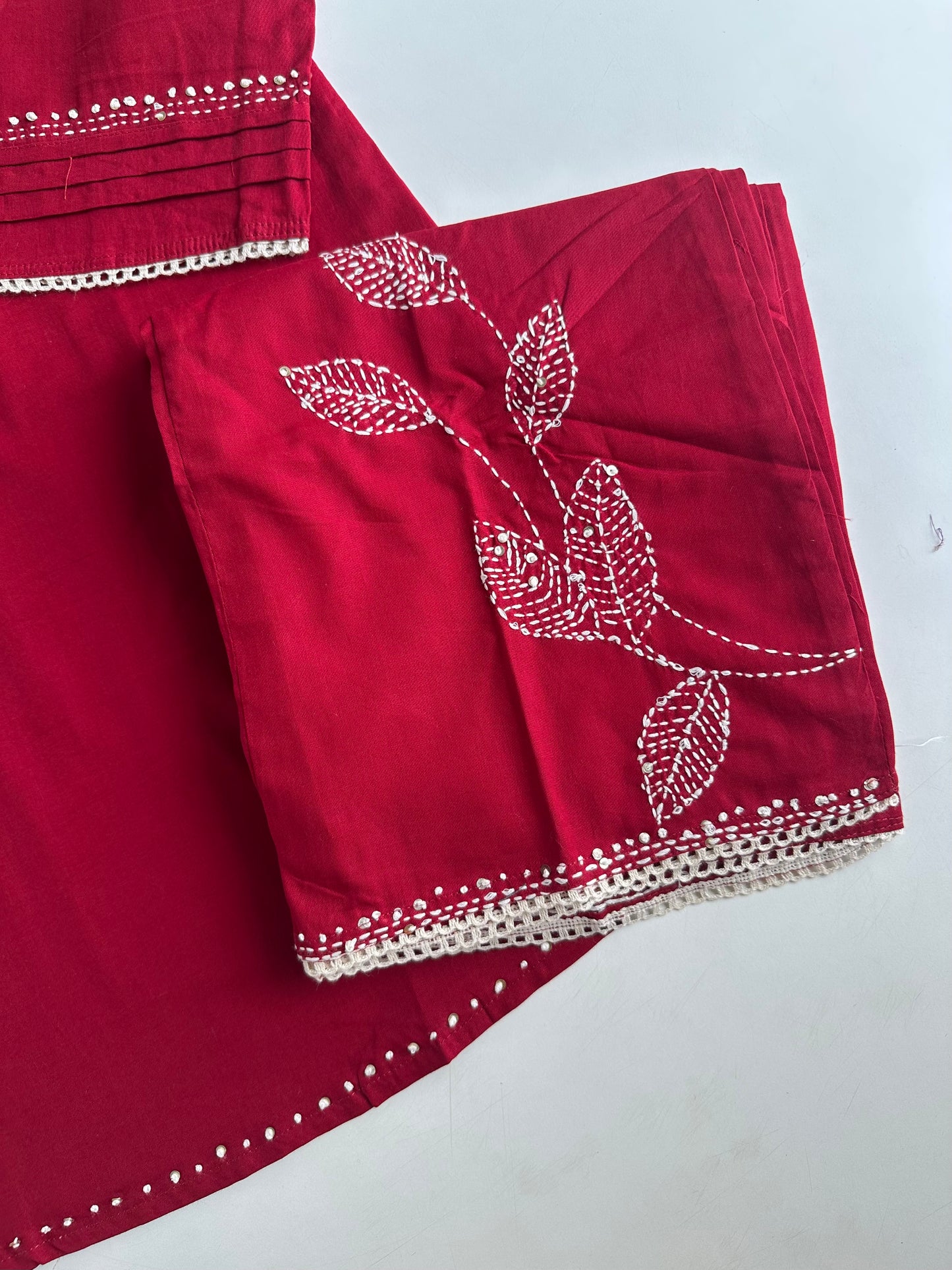 K526 - Mul cotton embroidered coord set