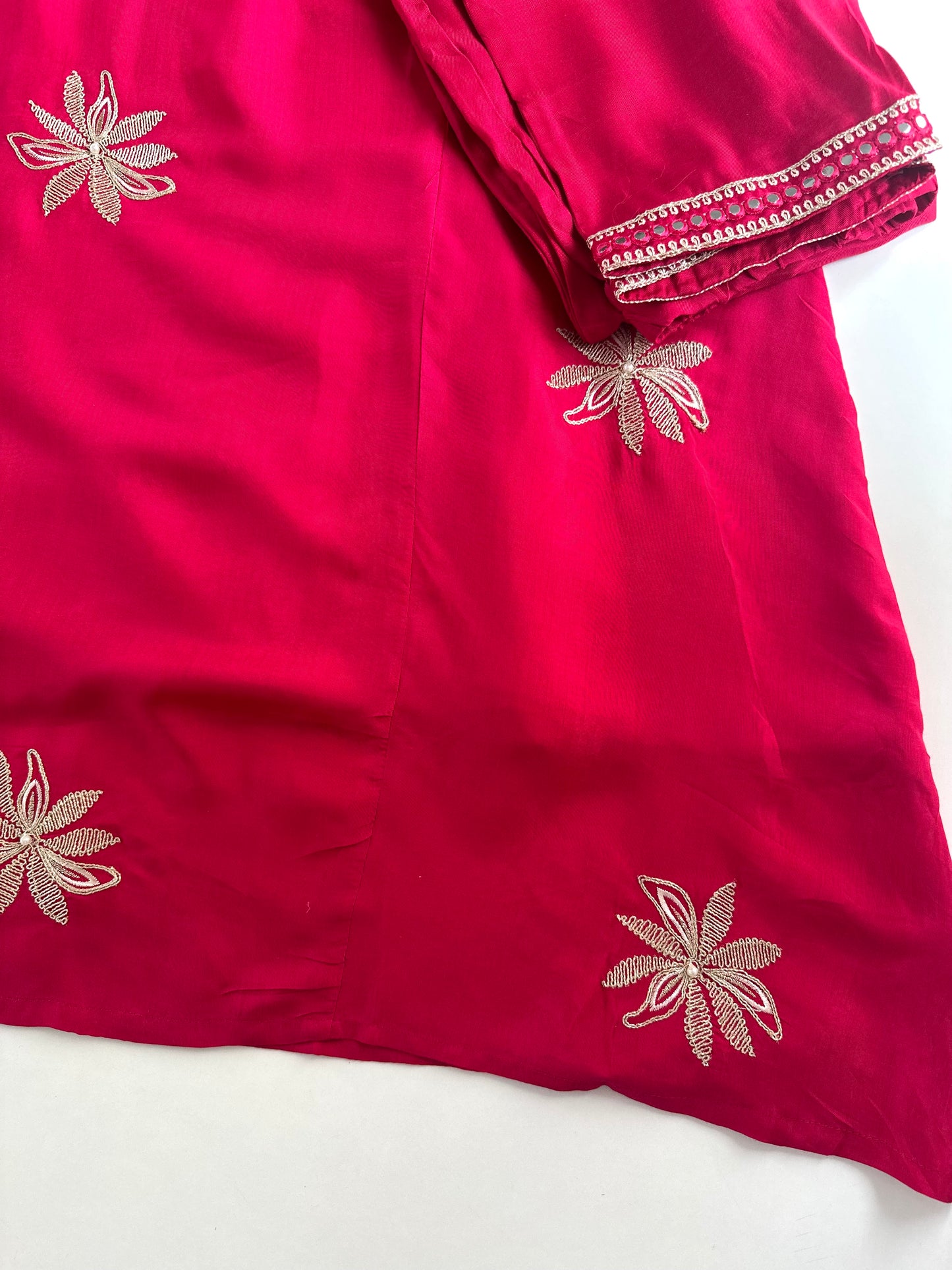 K299 - Russian silk zari Anarkali with pants and dupatta in 2 colours