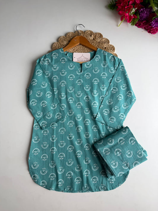 K672 - Mul cotton printed coord set