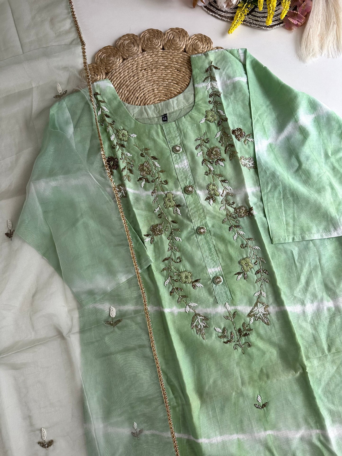 D442 - Dola silk straight Kurti with dupatta