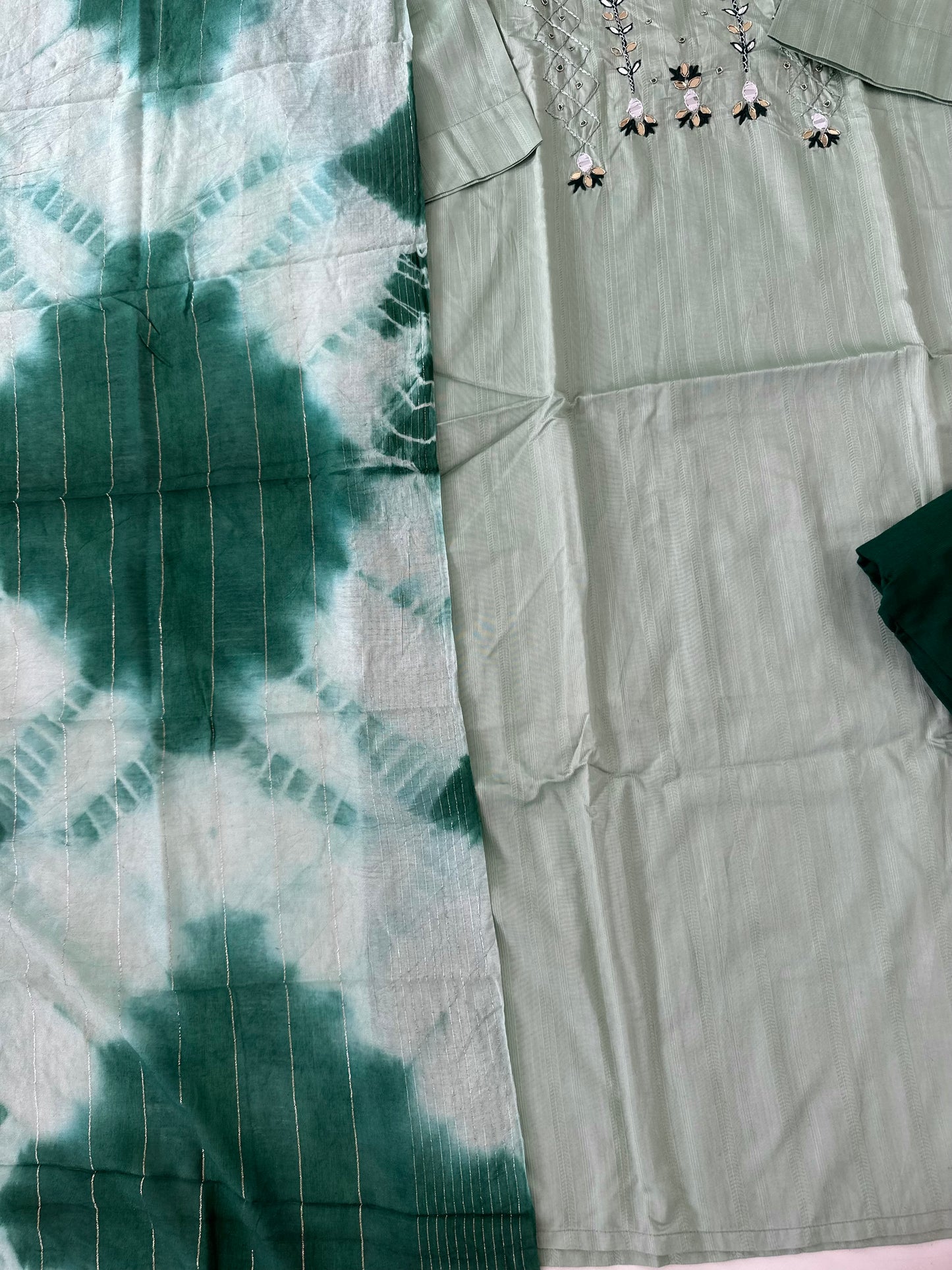 D424-Roman silk straight kurti with pants and dupatta