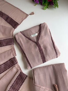 White with pink