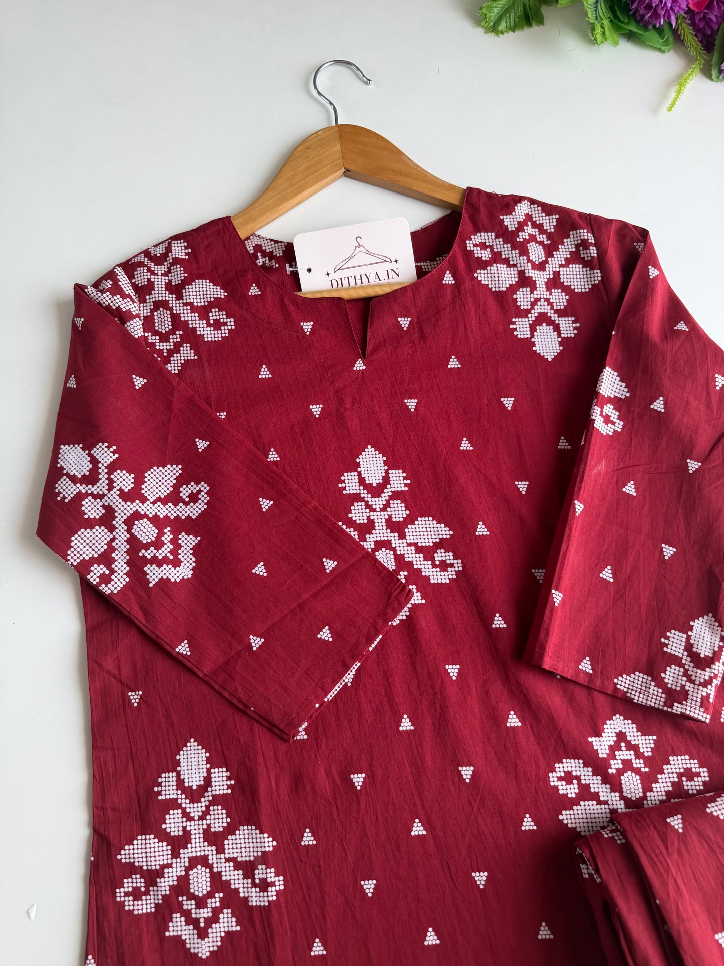 K434 - Mul cotton printed coord set