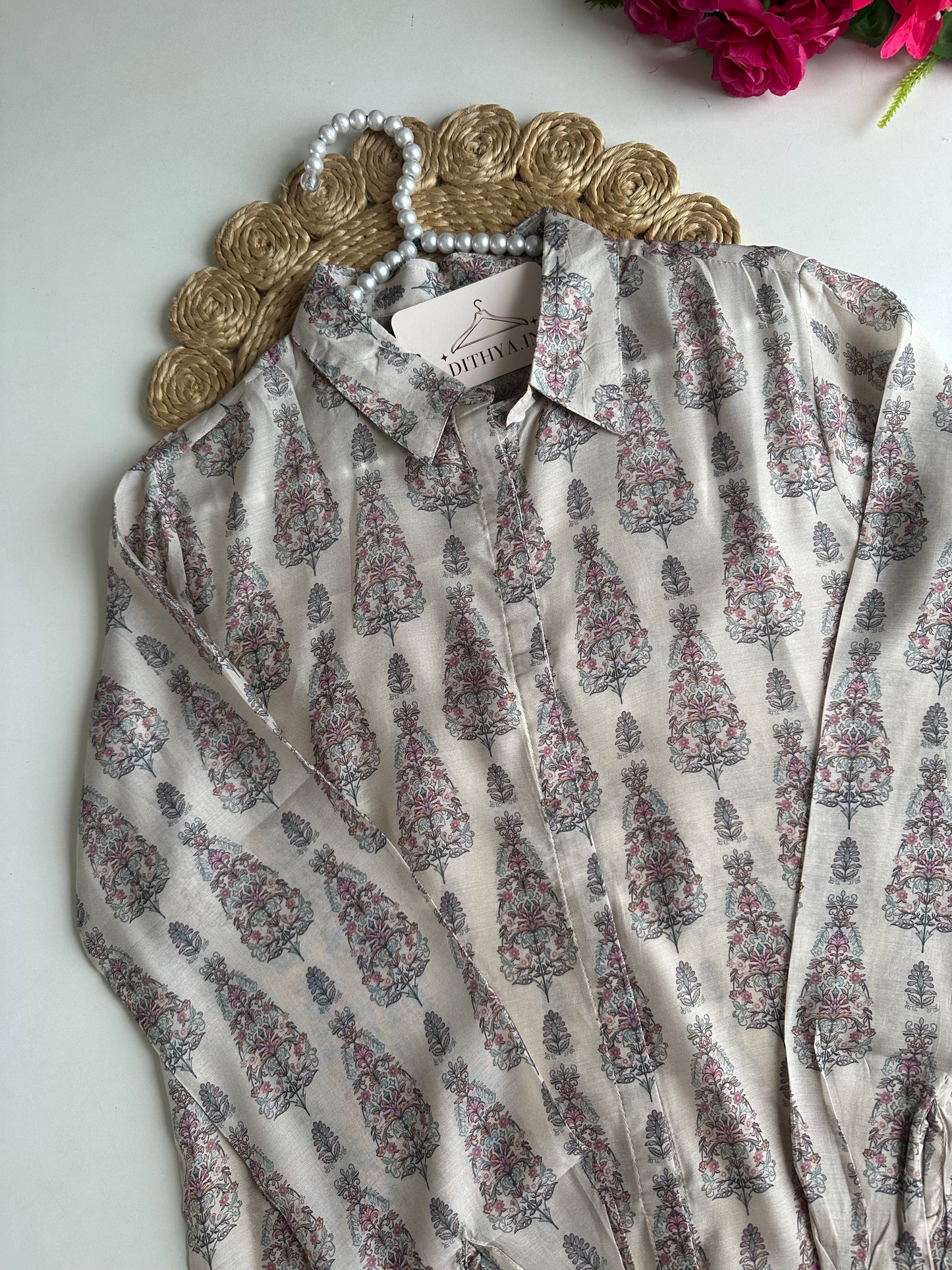 K719 - Muslin printed shirt