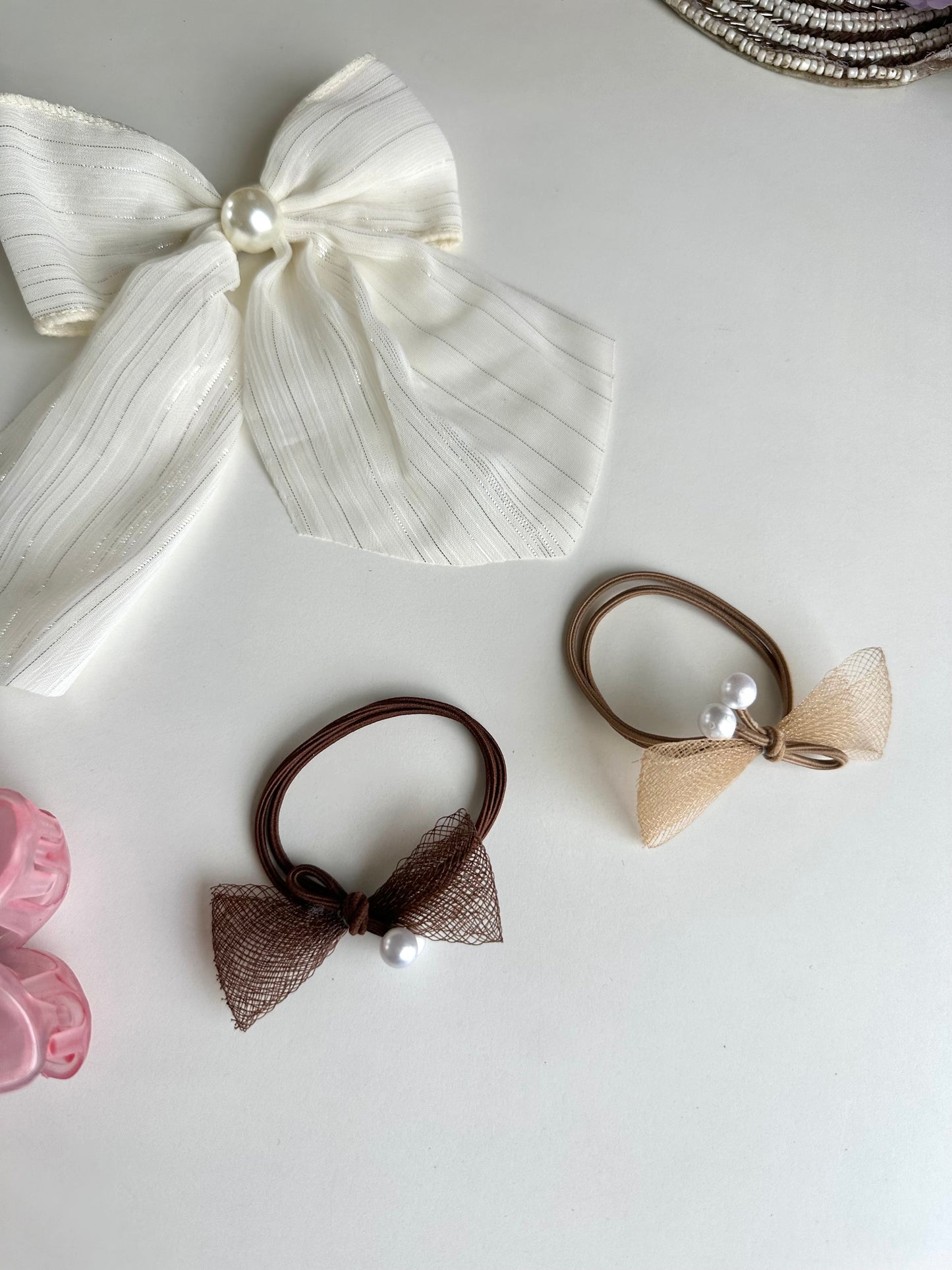 A030 - combo - 2 hair band , Hair clutch & bow clip
