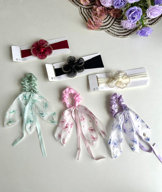 A033 - Combo -3 Hairband & 3 Scrunchies