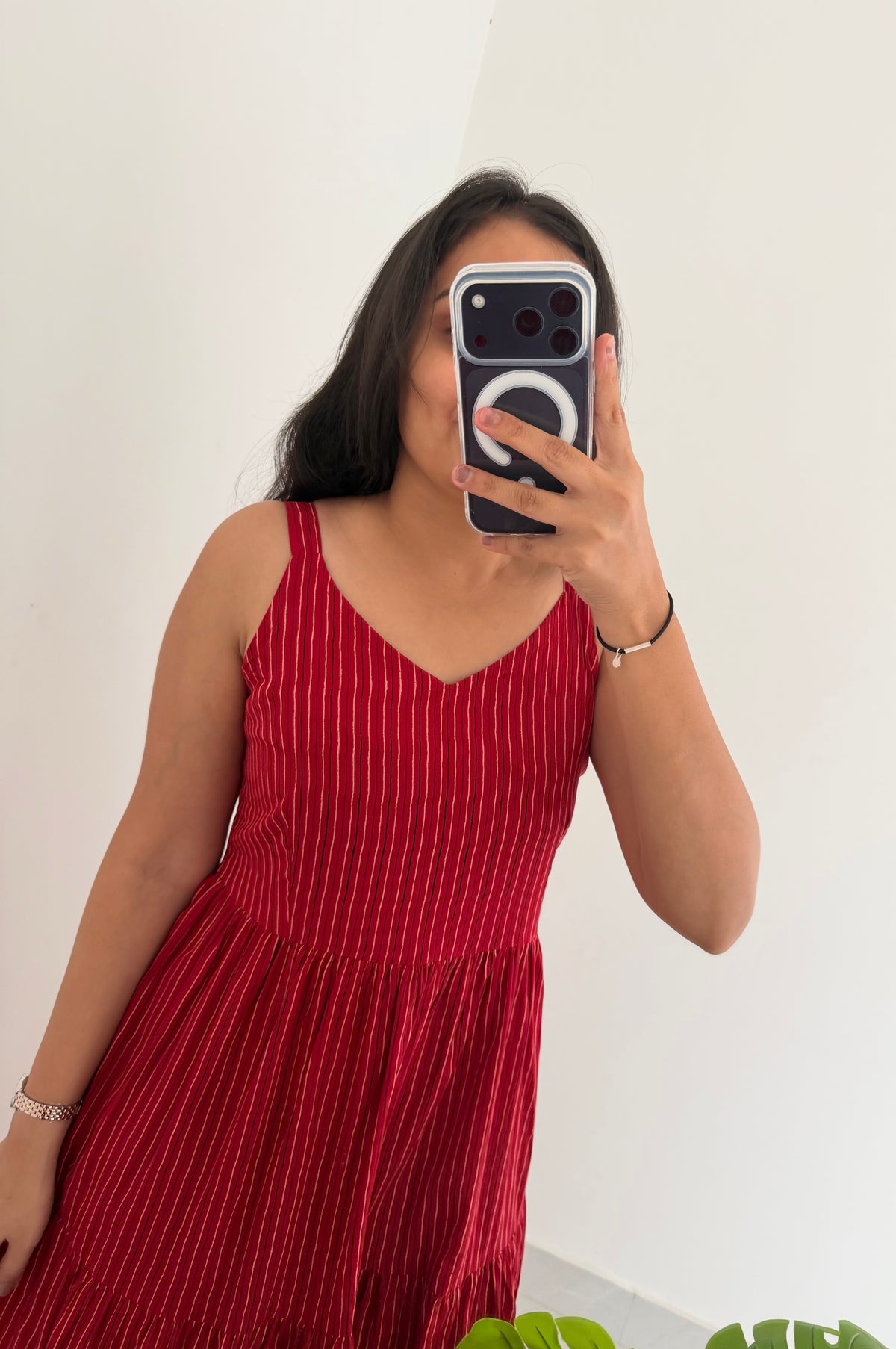 K238 - Mul cotton flared stripe dress