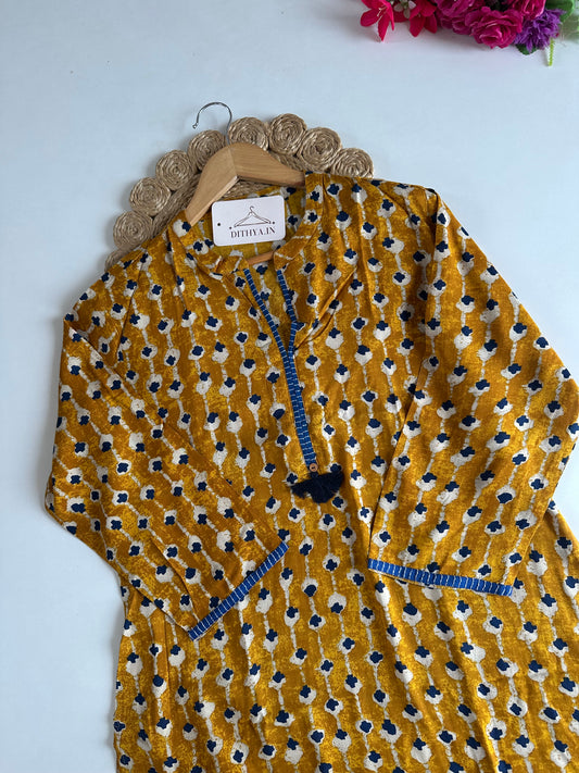 D724-Cotton straight Kurti