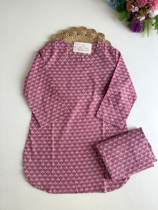 K464 - Mul cotton printed coord set