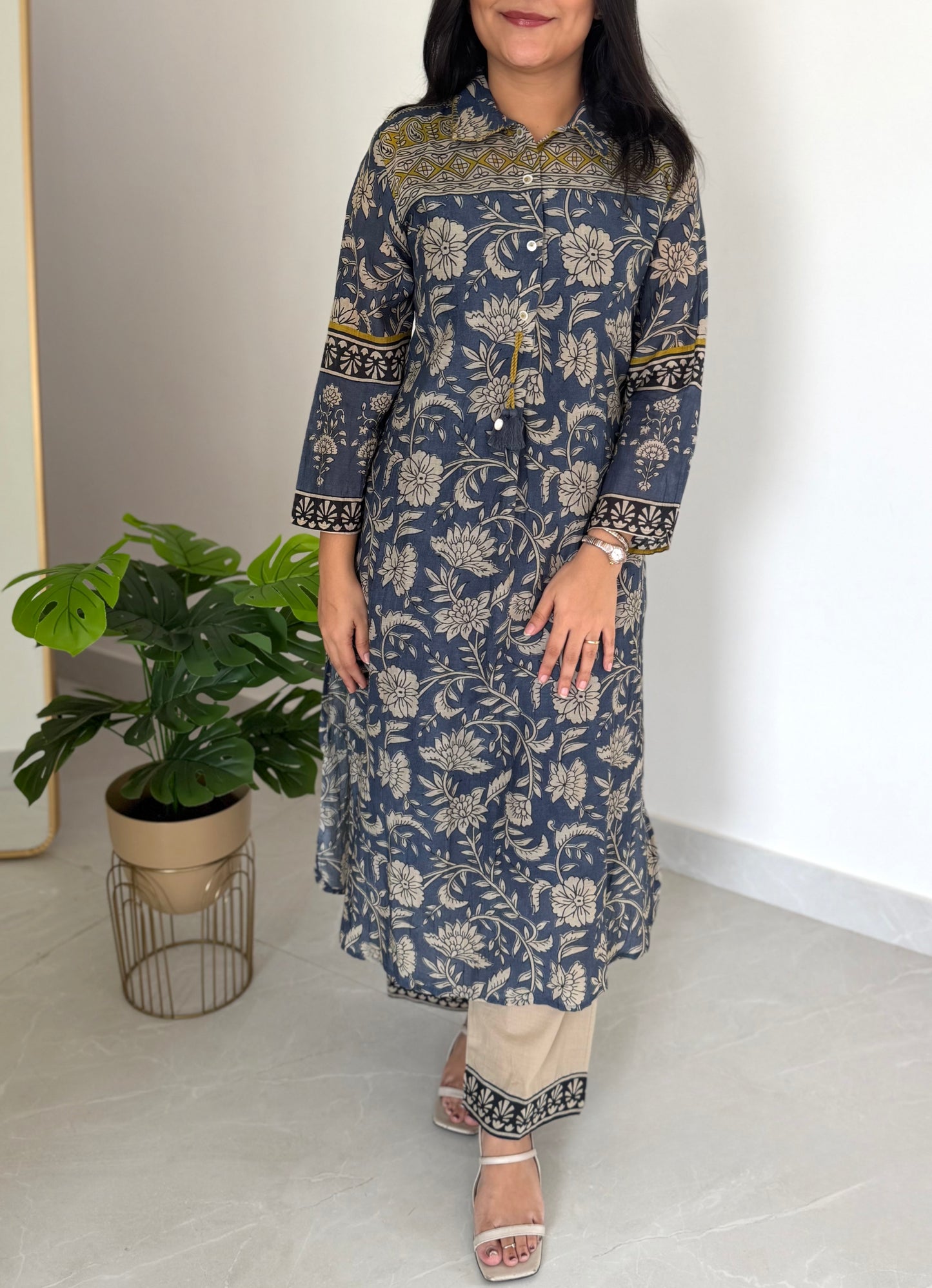 K553 - Muslin cotton printed coord set in 2 styles