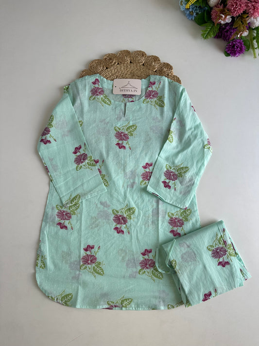 K631 - Mul cotton printed coord set