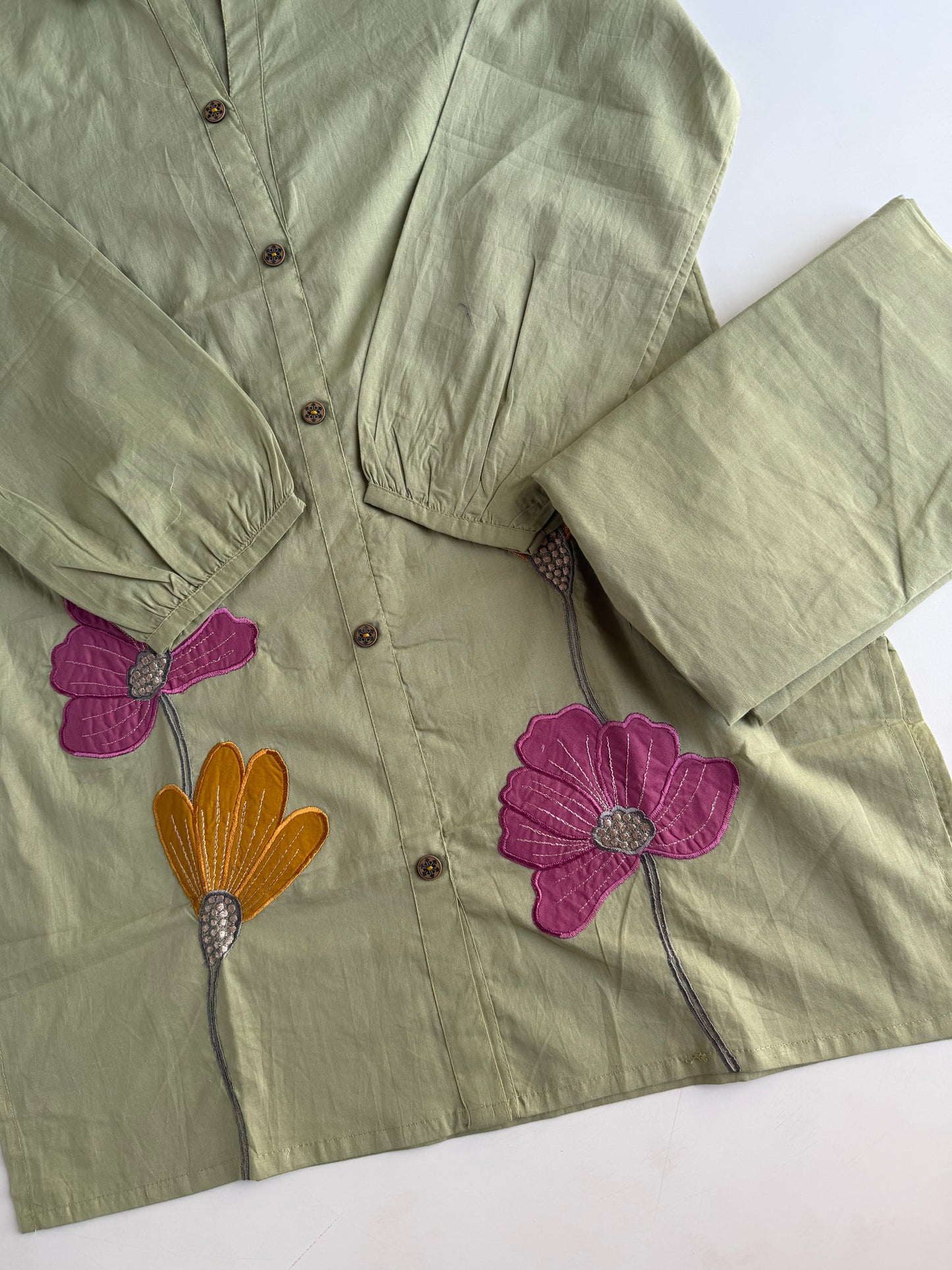 K081 - Mul cotton embroidered coord set