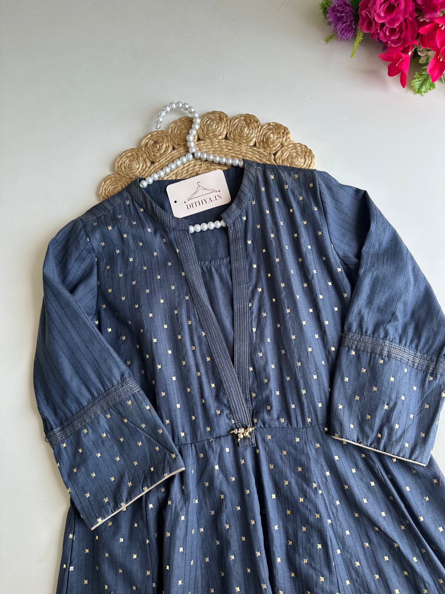 D511-Cotton aline Kurti with pants