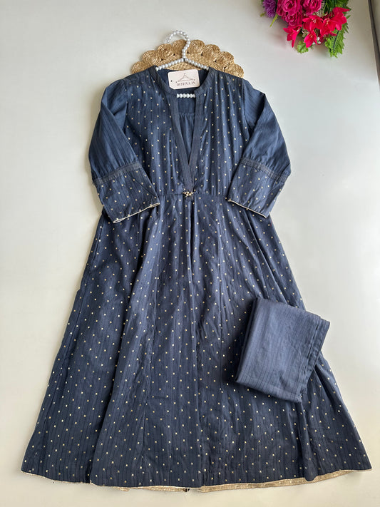 D511-Cotton aline Kurti with pants