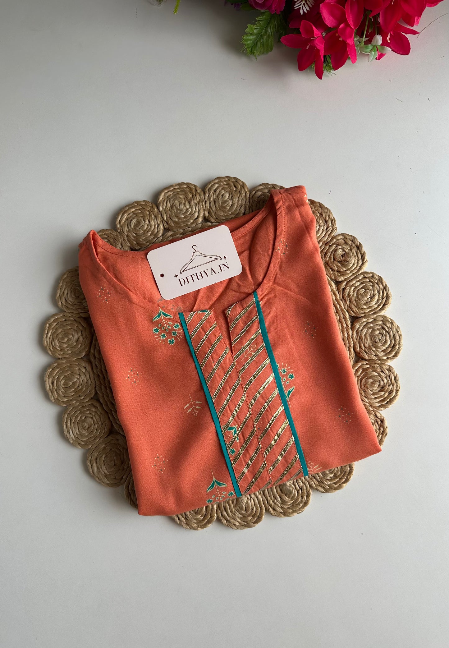 D514-Rayon straight Kurti