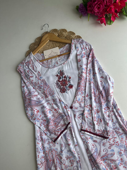D516-Cotton aline Kurti with pants