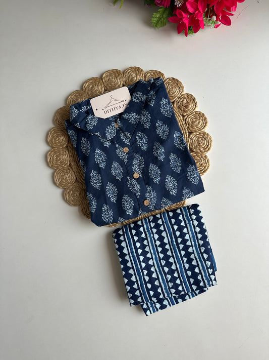 D555-Cotton straight Kurti with pants