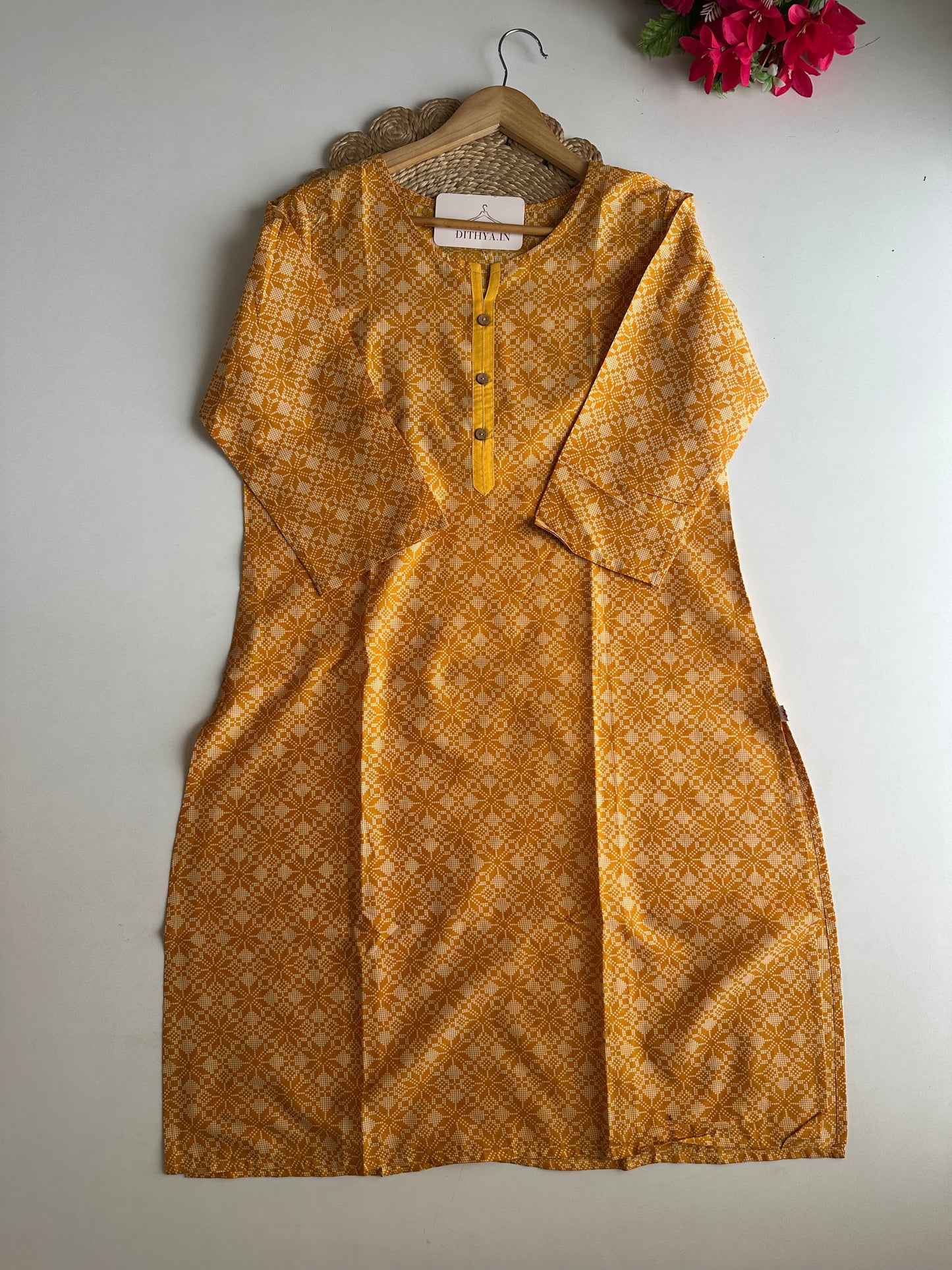 D534-Cotton  straight Kurti