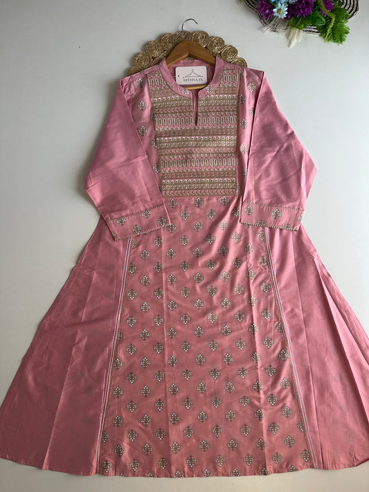 D535-Silk Aline Kurti