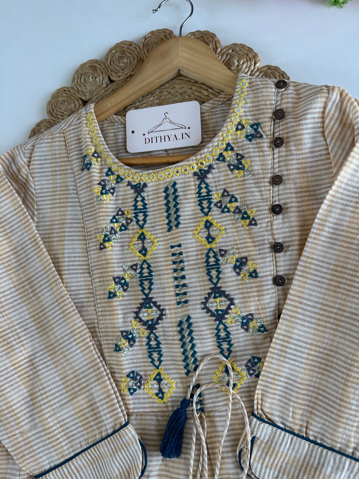 D538-Cotton Aline Kurti