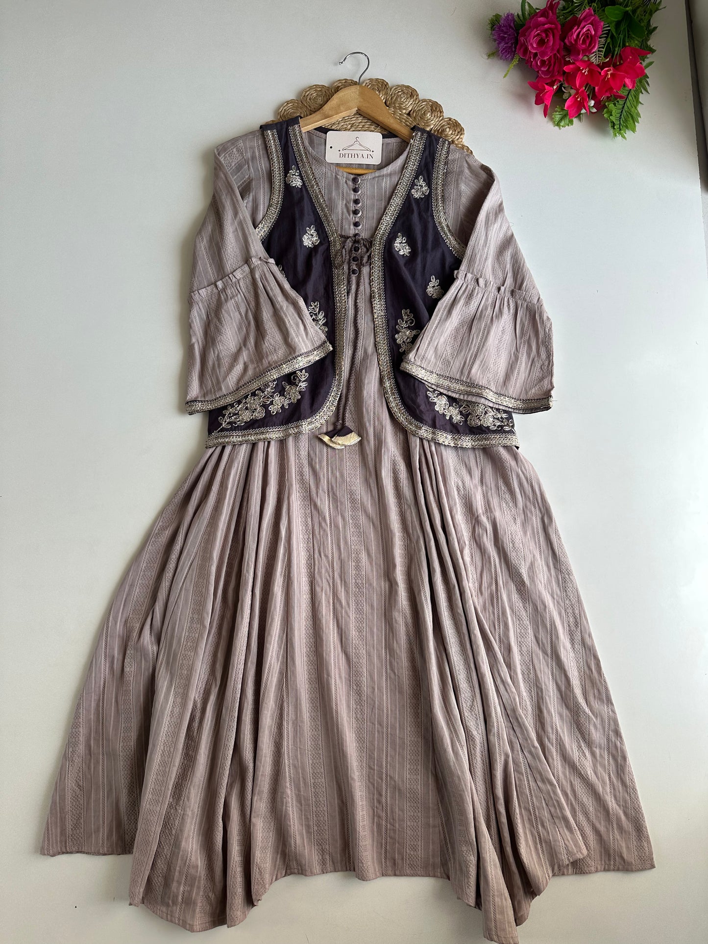 D552- Muslin Kurti with jacket