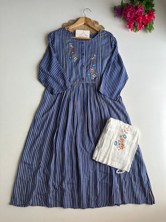 D565-Cotton Anarkali with pants