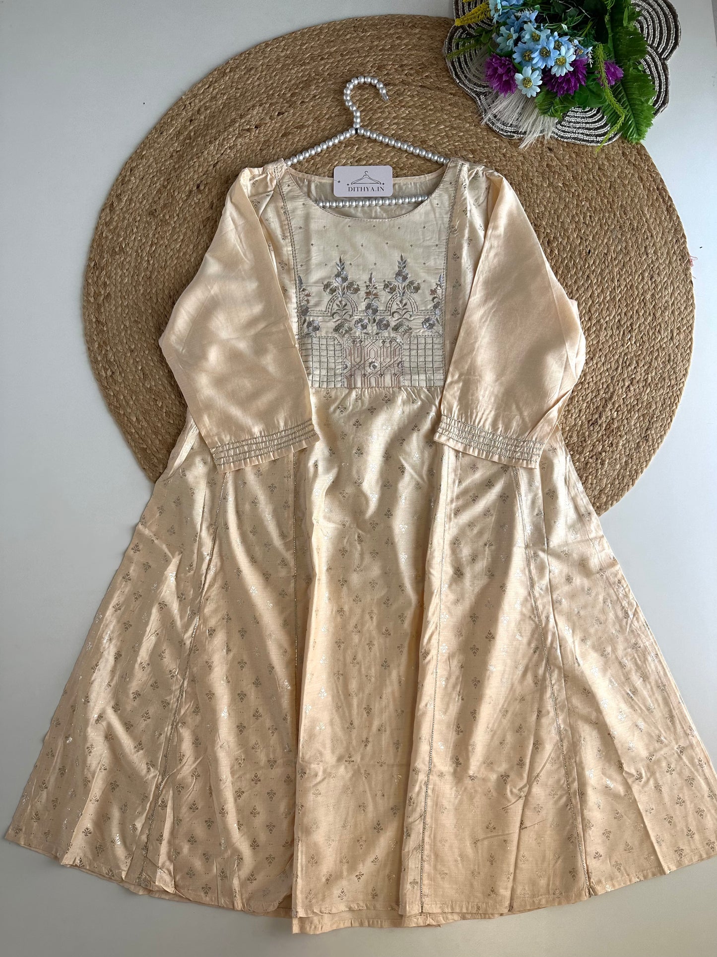 D586-Silk Aline Kurti