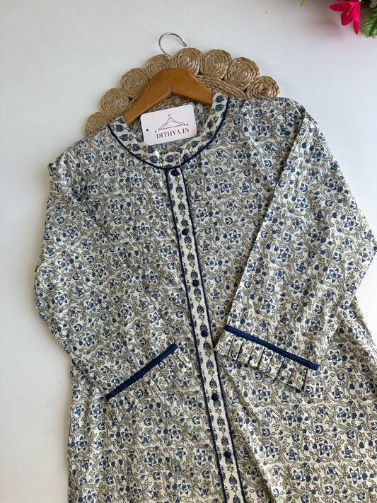 D590-Cotton straight Kurti with pants