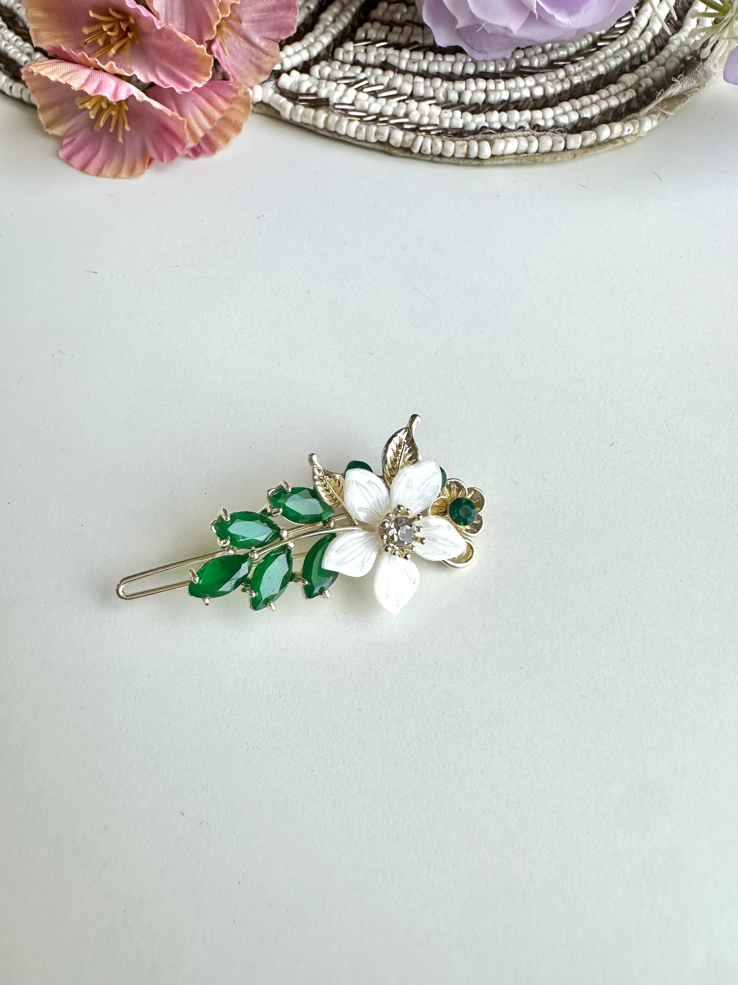 A029 - Emerald Hair pin