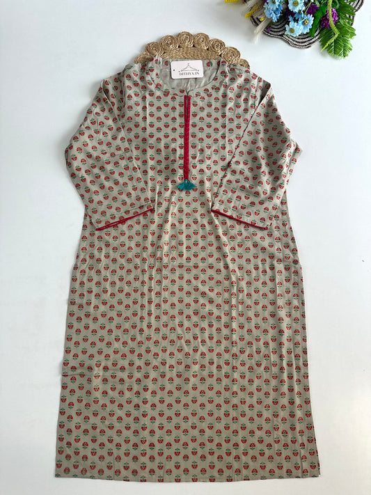 D626-Cotton  straight Kurti
