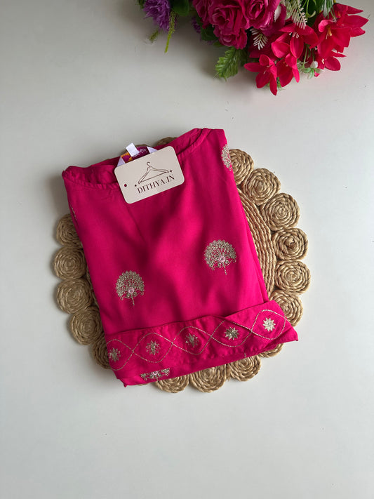 D643-Silk Anarkali with belt