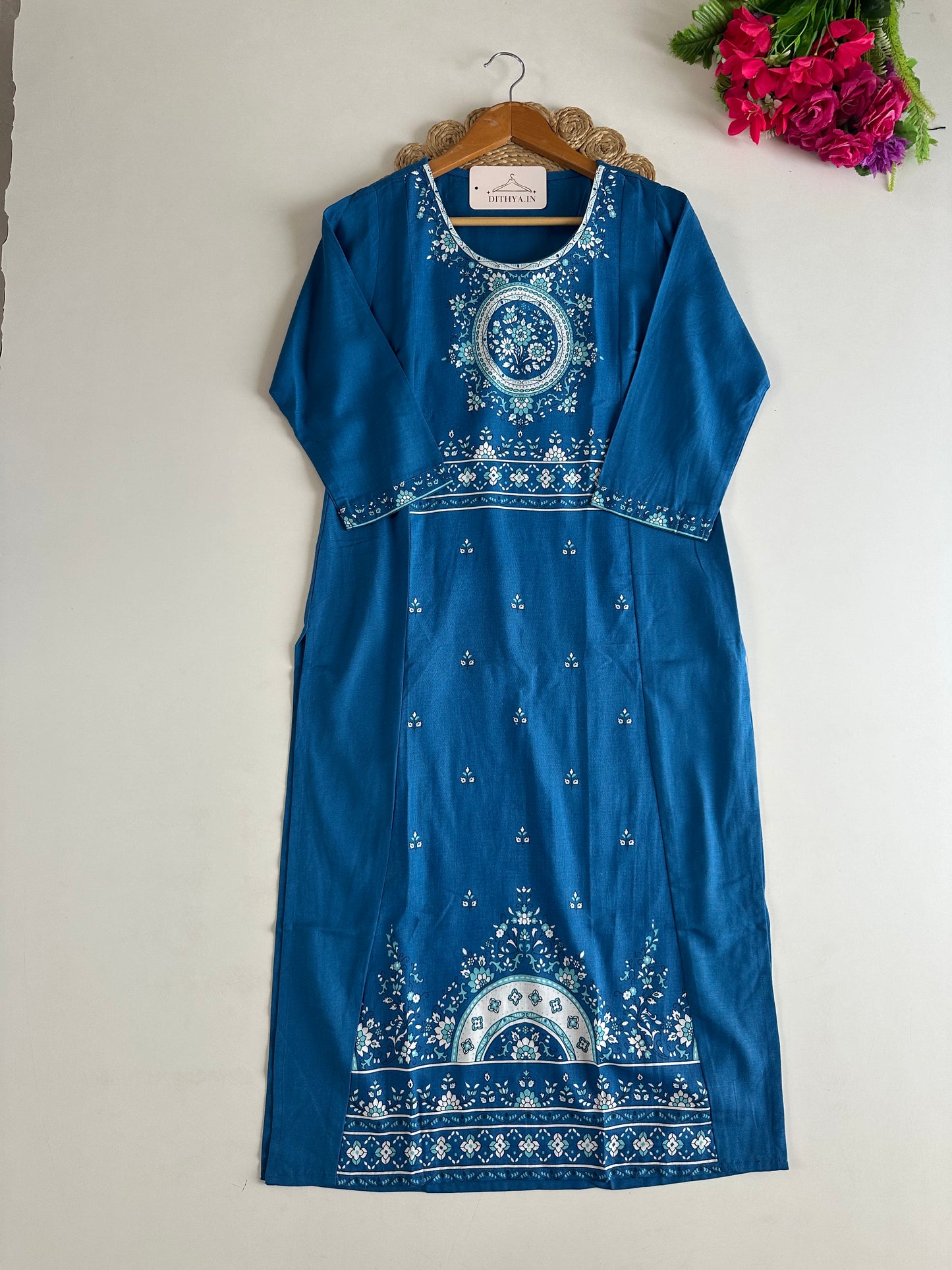 D645-Cotton  straight Kurti