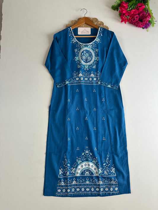 D645-Cotton  straight Kurti