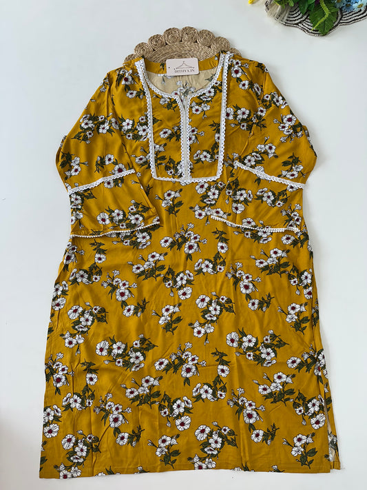 D647-Cotton straight Kurti