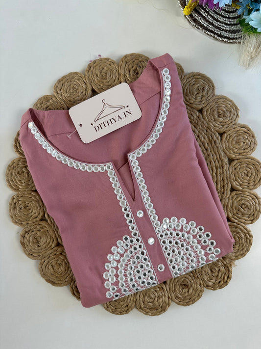 D651-Cotton straight Kurti